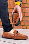Taba Süet Tokalı Erkek Loafer Ayakkabı