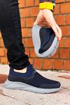 Lacivert Füme Slip-On File Erkek Spor Ayakkabı