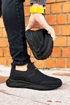 Siyah Slip-On File Erkek Spor Ayakkabı