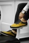Sarı Siyah Jel Taban Erkek Günlük Klasik Ayakkabı
