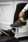 Siyah Jel Taban Bağcıklı Erkek Günlük Klasik Ayakkabı