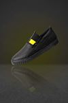 Siyah Sarı Bant Detay Triko Erkek Spor Ayakkabı