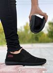 Siyah Hakiki Deri Çarık Model Rahat Erkek Günlük Ayakkabı -