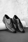 Siyah Erkek Etnik Desen Klasik Ayakkabı
