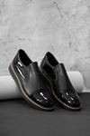 Siyah Rugan Deri Tarz Erkek Klasik Ayakkabı