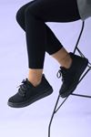 Siyah Yazlık Kadın Spor Triko Ayakkabı