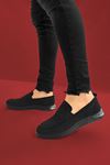 Siyah Nubuk Hakiki Deri Ultra Rahat Yazlık Erkek Corcik Ayakkabı
