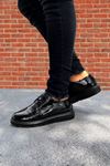 Klasik Model Deri Tarz Bağcıklı Rugan Siyah Erkek Ayakkabı