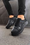 Siyah Hakiki Deri Delikli Model Pace Erkek Ayakkabı
