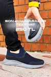 i-Lacivert Füme Slip-On File Erkek Spor Ayakkabı