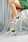 Beyaz Yeşil Yazlık Kadın Spor Ayakkabı