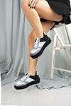 Beyaz Siyah Yazlık Kadın Spor Ayakkabı