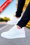 Beyaz Triko Ayakkabı
