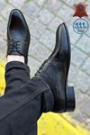 Siyah Hakiki Deri Desenli Class Erkek Klasik Ayakkabı