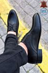 Siyah Hakiki Deri Saraçlı Class Erkek Klasik Ayakkabı