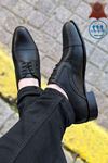 Siyah Hakiki Deri Delikli Class Erkek Klasik Ayakkabı