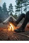 Siyah Kahve İçi Kürklü Erkek Outdoor Trekking Yarım Bot