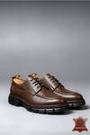 Kahve Desenli Hakiki Deri Erkek Klasik Ayakkabı