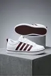 Bordo Beyaz Vento Erkek Sneaker Ayakkabı