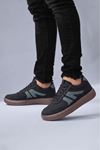 Siyah Kahve Silica Kumaş Erkek Spor Ayakkabı
