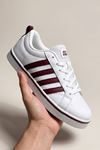 Bordo Beyaz Vento Erkek Sneaker Ayakkabı